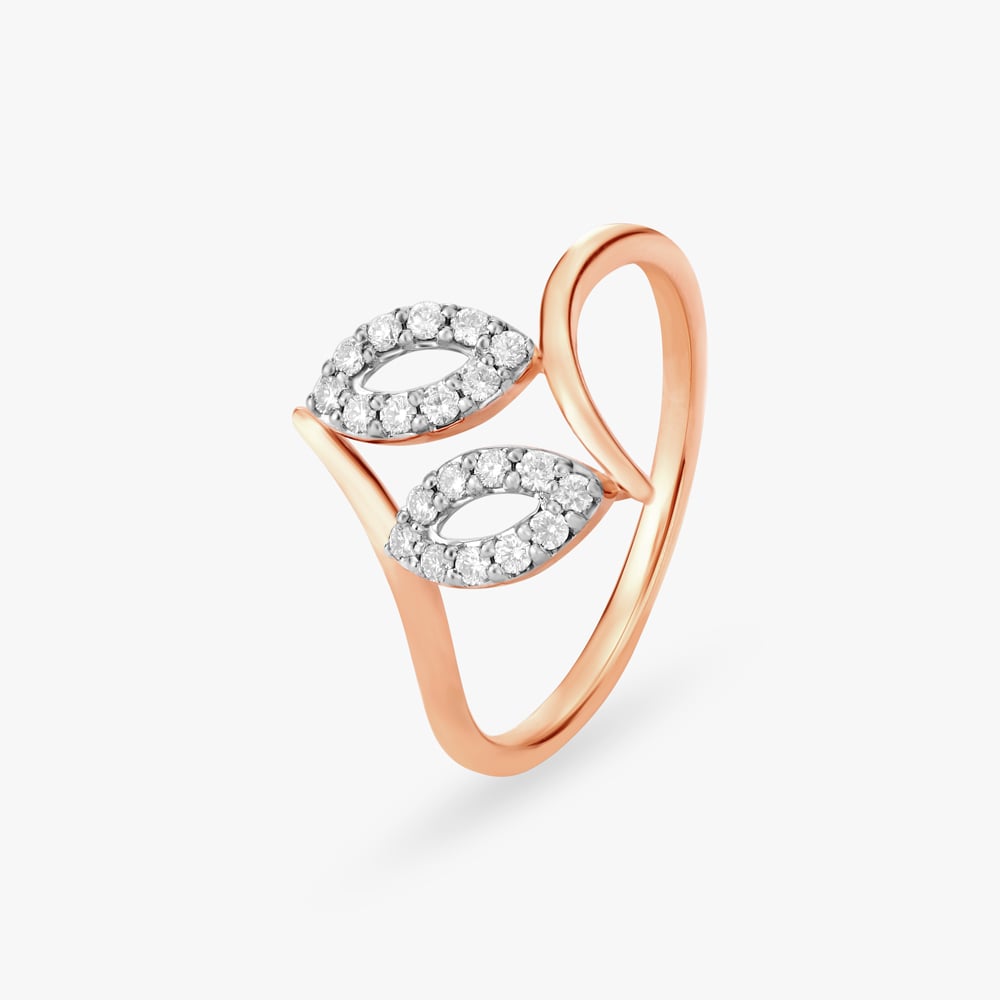 Contemporary Crossover Diamond Ring